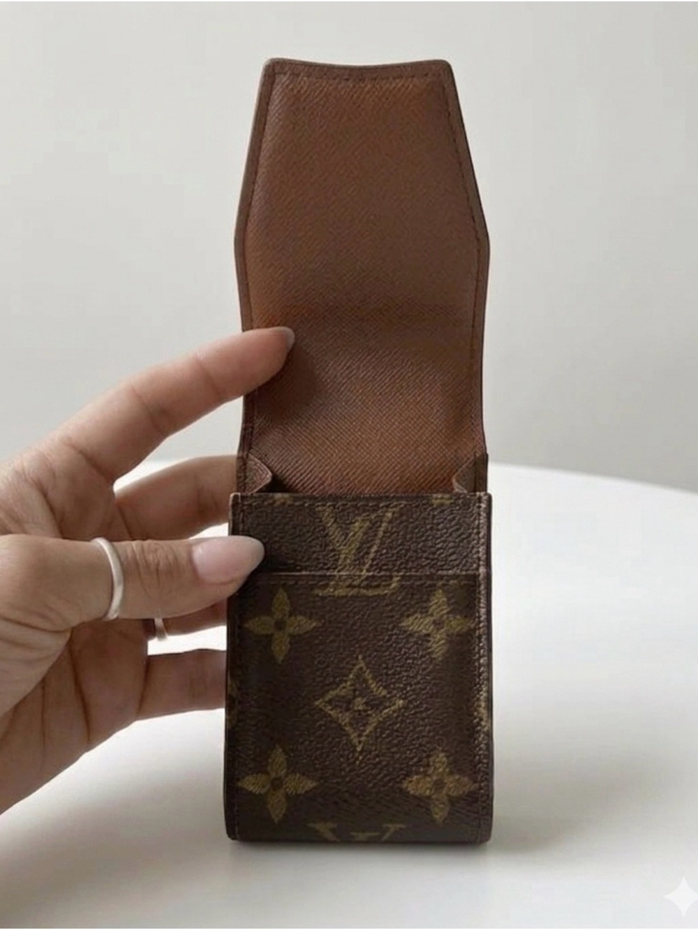 Louis Vuitton Vintage Brown Monogram Leather Case